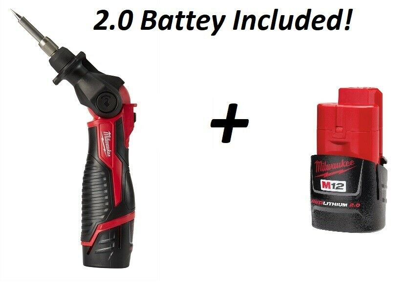 Milwaukee 2488-20 M12 Cordless Solder Soldering Iron Bare Tool With 2.0 Battery!