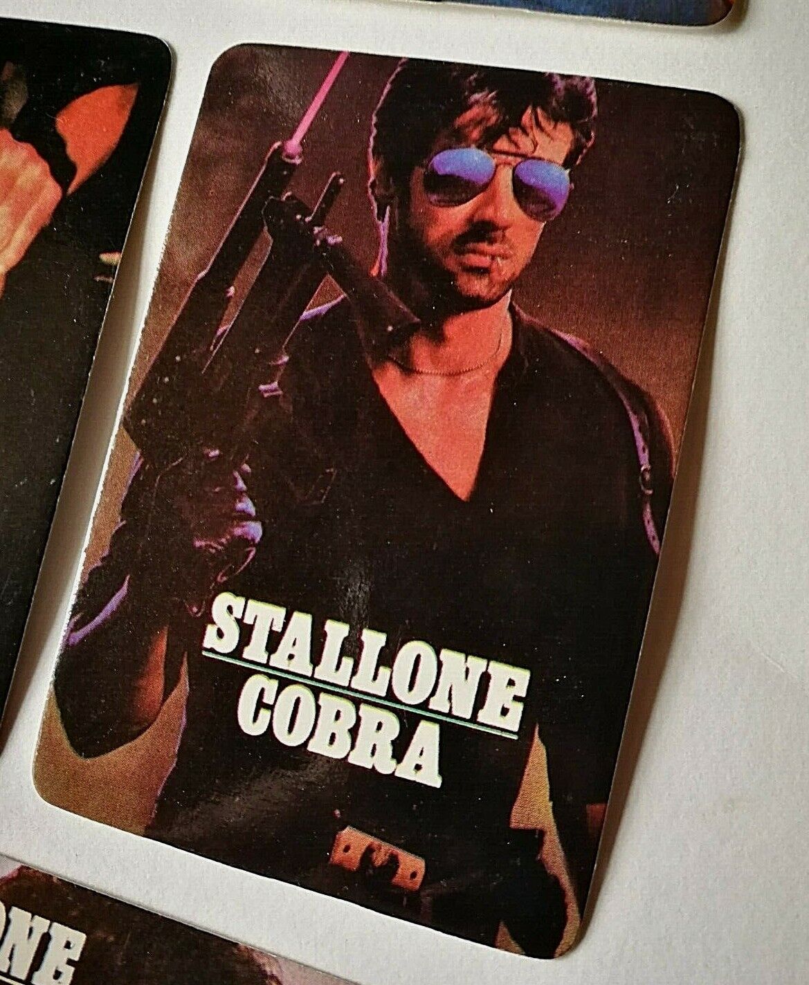Vtg Pocket Calendars Color Picture Cards Stallone Movie Cobra 1987