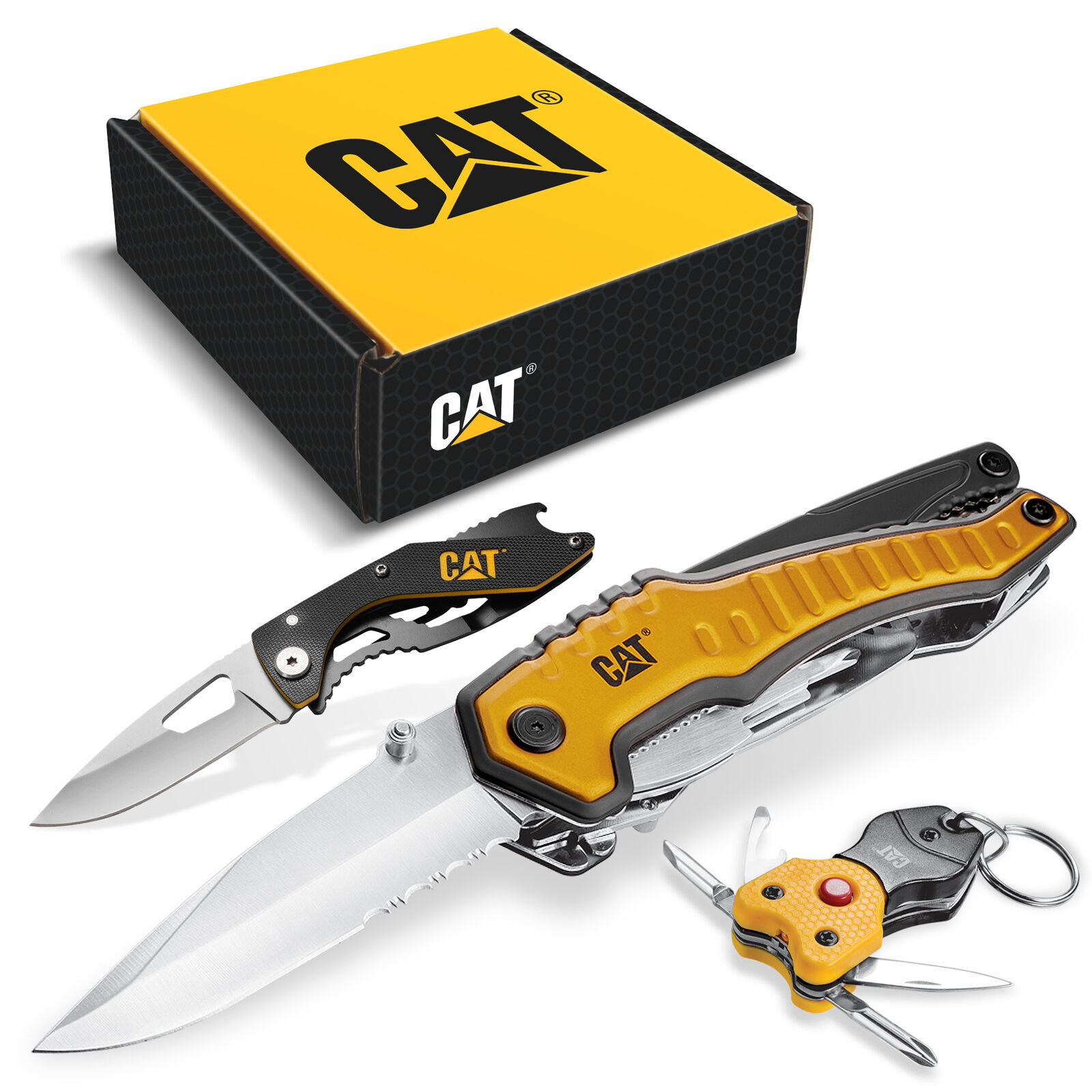 Cat Gift Box, 3 Piece 9-in-1 Multi-tool, Knife, And Multi-tool Key Chain -