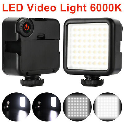 Led Video Fill Light Dimmable Lamp Panel For Dslr Camera Camcorder +3 Shoe Mount